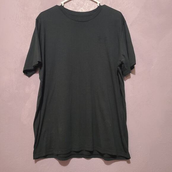 UNDER ARMOR TAGLESS HEATGEAR XL MEN'S BLACK T-SHIRT LOOSE FIT - Picture 2 of 3